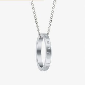 Mantra Necklace Silver Color Posey Ring Necklaces